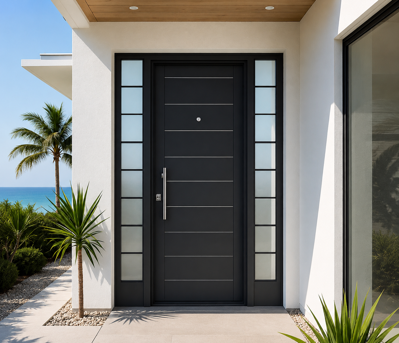 Puerta moderna Aberturas Mira